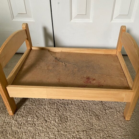 Ikea DUKTIG Pine Wooden Doll Pet Cat Rabbit Dog Bed - Picture 1 of 8